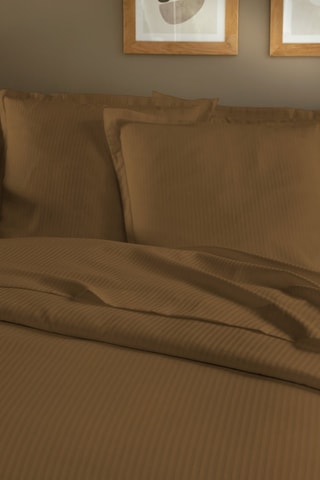 Parure copripiumino in raso di cotone 120 fili/cm² Triomphe - Bronzo