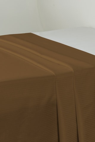 Lenzuolo sopra in raso di cotone 120 fili/cm² Triomphe - Bronzo