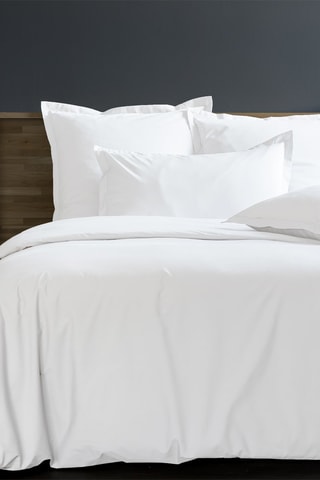 Copripiumino in raso di cotone 120 fili/cm² - Bianco