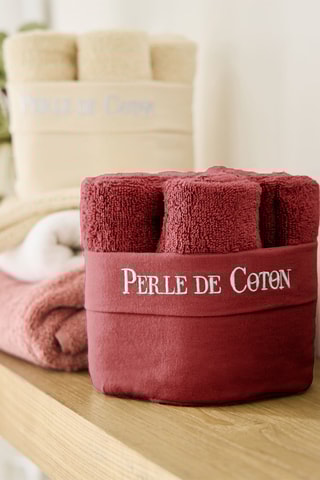 6 asciugamani ospite - Bordeaux - 50 x 30 cm