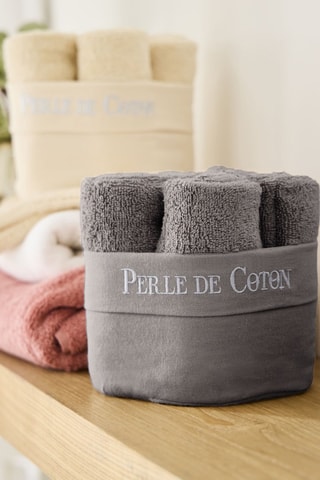 6 asciugamani ospite - Grigio - 50 x 30 cm