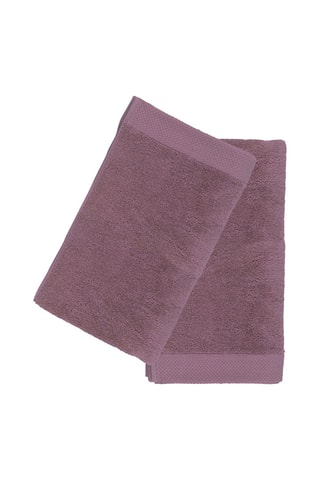 2 asciugamani ospite - Viola - 50 x 30 cm