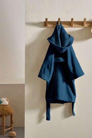 Accappatoio con cappuccio - Blu