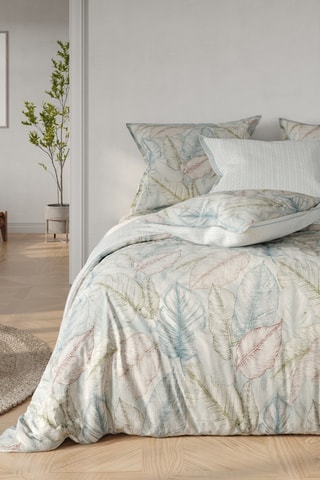 Parure copripiumino double face in cotone 57 fili/cm² Nais  - Beige