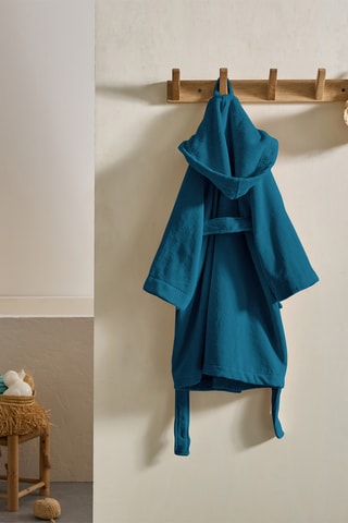 Accappatoio con cappuccio - Petrolio 