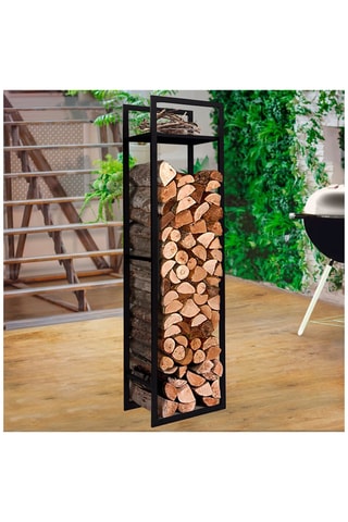 Suporte de lenha com prateleiras - 45 x 30 x 170 cm - 170 cm