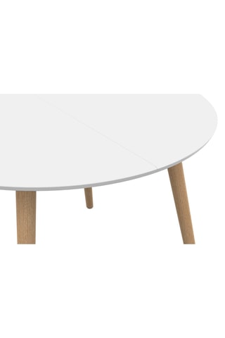 Mesa de jantar Stacy - Branco e natural