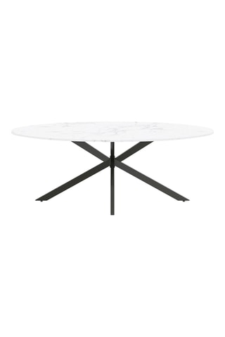 Mesa de jantar Céleste - Imitação de mármore e preto