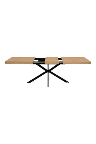 Mesa extensível - Imitação de madeira e preto