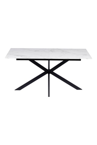 Mesa extensível Glam - Branco e preto