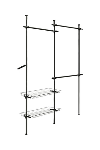 Roupeiro telescópico - Preto