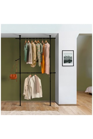 Roupeiro telescópico - Preto