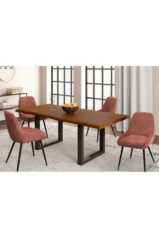 4 cadeiras Olivia - Terracota e preto