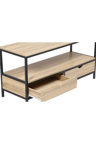 Móvel de TV com 2 gavetas Manufacture - Natural e preto