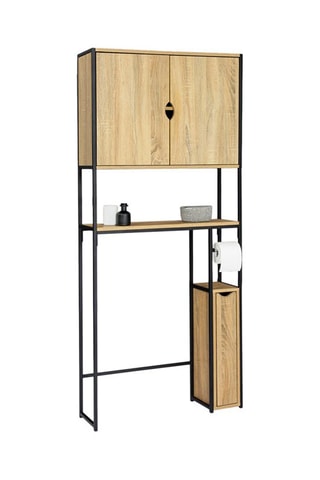 Móvel de casa de banho - Imitação de madeira e preto