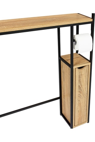 Móvel de casa de banho - Imitação de madeira e preto