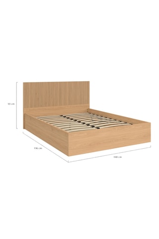 Cama com arrumação e sommier Faustine - Área de deitar 140 x 190 cm