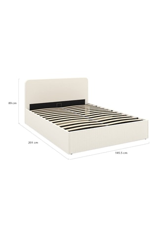 Cama com arrumação e sommier Louise - Branco creme
