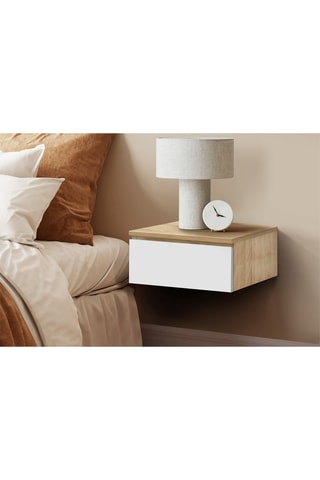 2 tables de chevet suspendues 1 tiroir Tom - 40 x 18 x 30 cm