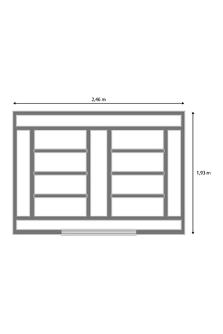 Abrigo de jardim com base - Cinzento e branco - 8,4 m³