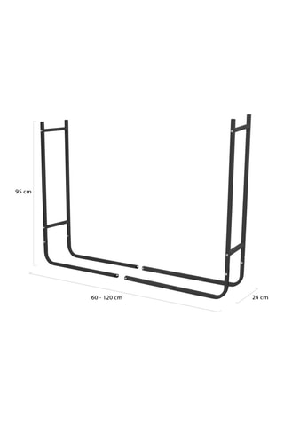 Suporte extensível para lenha com pés de grande capacidade