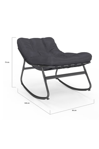 2 fauteuils de jardin à bascule - 108 x 64 x 73 cm