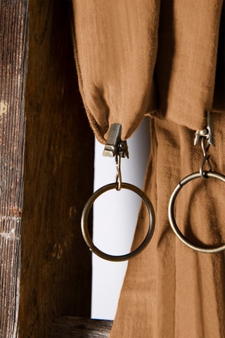 Cortina ajustable de algodón - Camel - 140 x 300 cm