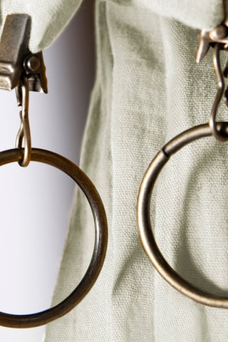 Cortina ajustable de algodón Gaïa - Verde agua - 140 x 300 cm