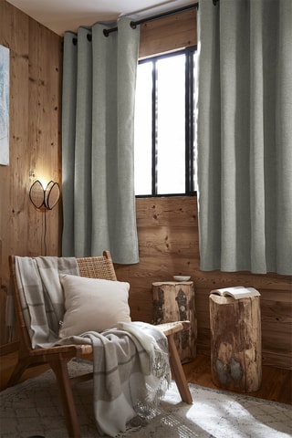 Cortina opaca Bjorn - Verde agua - 140 x 180 cm