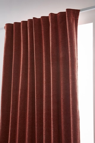 Cortina opaca Bjorn - Rojo teja - 140 x 260 cm