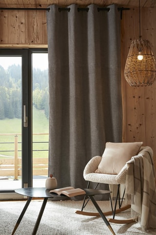 Cortina opaca Bjorn - Gris claro jaspeado - 140 x 240 cm