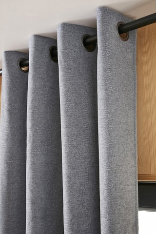 Cortina opaca Bjorn - Gris claro jaspeado - 140 x 240 cm