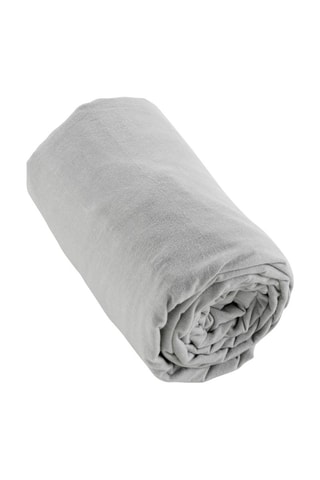 Sábana bajera de franela de algodón 170 g/m² Candice - Bruma