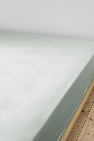 Sábana bajera de algodón 125 hilos/cm² Gaïa - Verde 