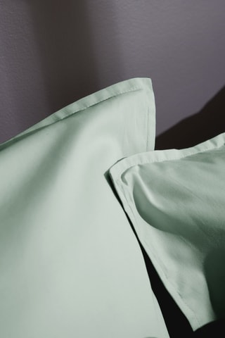 Funda de almohada de percal de algodón 80 hilos/cm² Bally - Aguamarina -