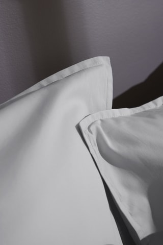 Funda de almohada de percal de algodón 80 hilos/cm² Bally - Gris