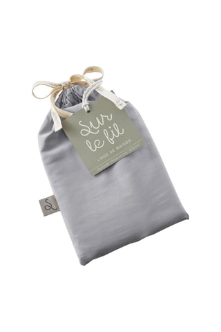 Funda de almohada de percal de algodón 80 hilos/cm² Bally - Gris