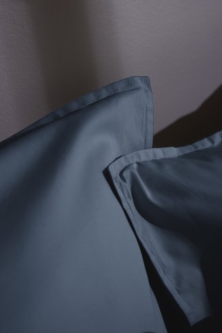 Funda de almohada de percal de algodón 80 hilos/cm² Bally - Azul noche