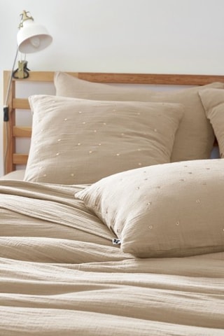 Funda de almohada Gaïa Chic - Beige