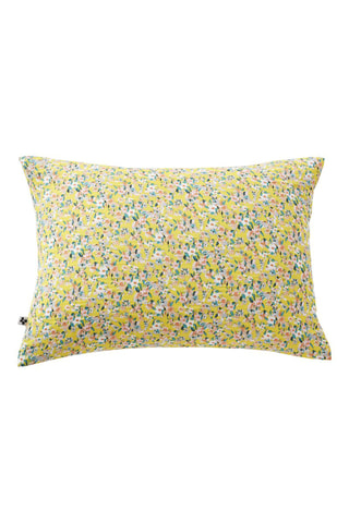 Funda de almohada de algodón 125 hilos/cm² Manon - Amarillo y rosa