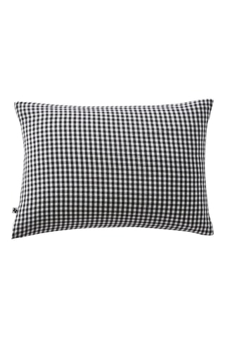 Funda de almohada de algodón 125 hilos/cm² Vickie - Negro y blanco
