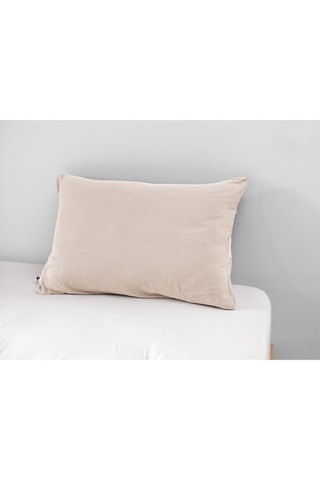 Funda de almohada de gasa de algodón Gaïa - Pampa