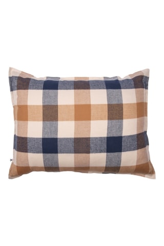 Funda de almohada Basile - Azul y beige