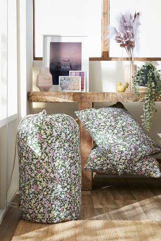 Ensemble couvre-lit Myosotis - Vert et rose