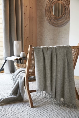 Manta de lana Martin - Beige - 140 x 200 cm