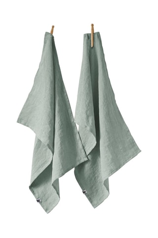 2 paños de lino lavado Soline -  Eucalyptus