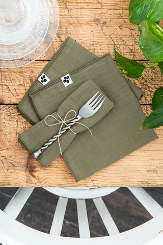 3 servilletas de gasa de algodón Gaïa - Romero