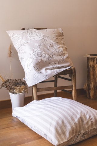 Taie d’oreiller réversible en coton 57 fils/cm² Nora - Ecru