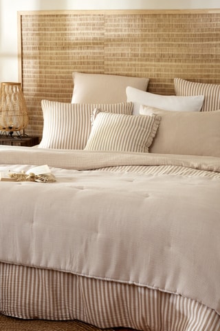 Funda de almohada reversible Romie - Beige oscuro