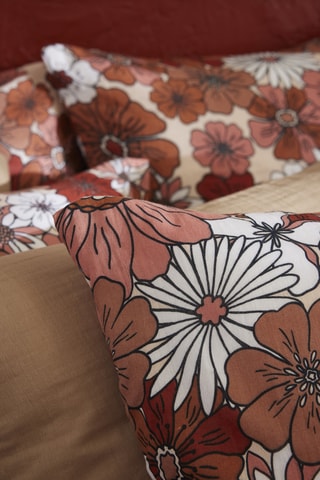 Funda de almohada Anna - Burdeos y blanco